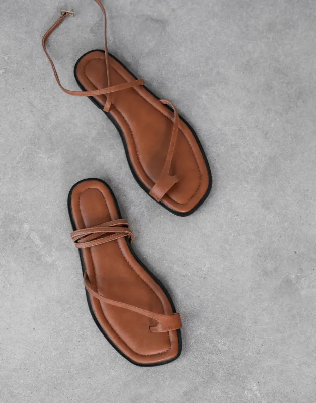 Lauren Sandals (Dark Tan) - By Billini sold by Charcoal Clothing