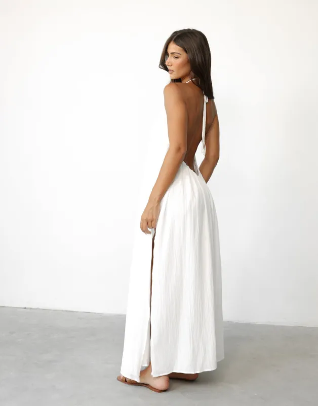 Golden Hour Maxi Dress (White) sold by Charcoal Clothing