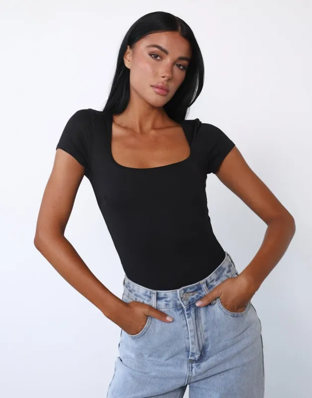 Jaymee Bodysuit (Black) sold by Charcoal Clothing