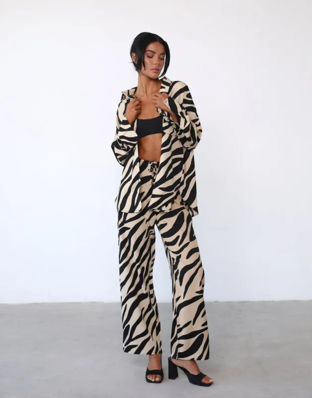 Rhai Shirt (Cream/Black) sold by Charcoal Clothing