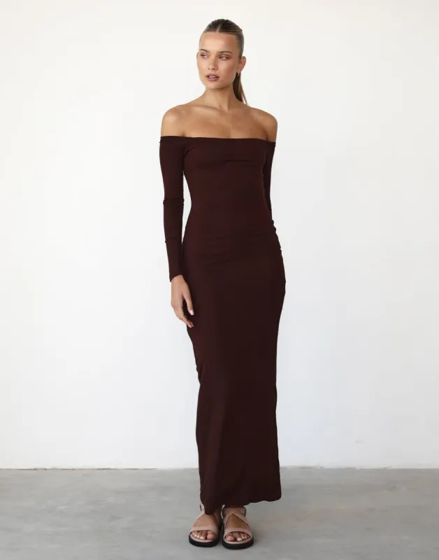 Iris Maxi Dress (Cocoa) sold by Charcoal Clothing