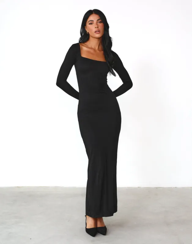 Eyes On Me Maxi Dress (Black) sold by Charcoal Clothing