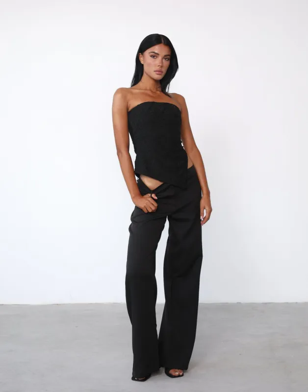 Kamina Strapless Top (Black) sold by Charcoal Clothing