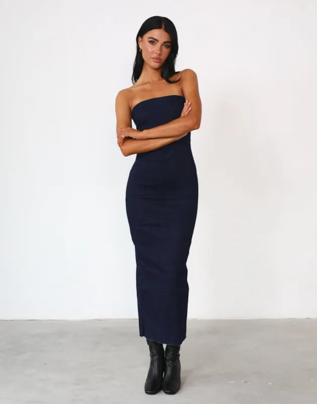 Tati Maxi Dress (Dark Denim) sold by Charcoal Clothing
