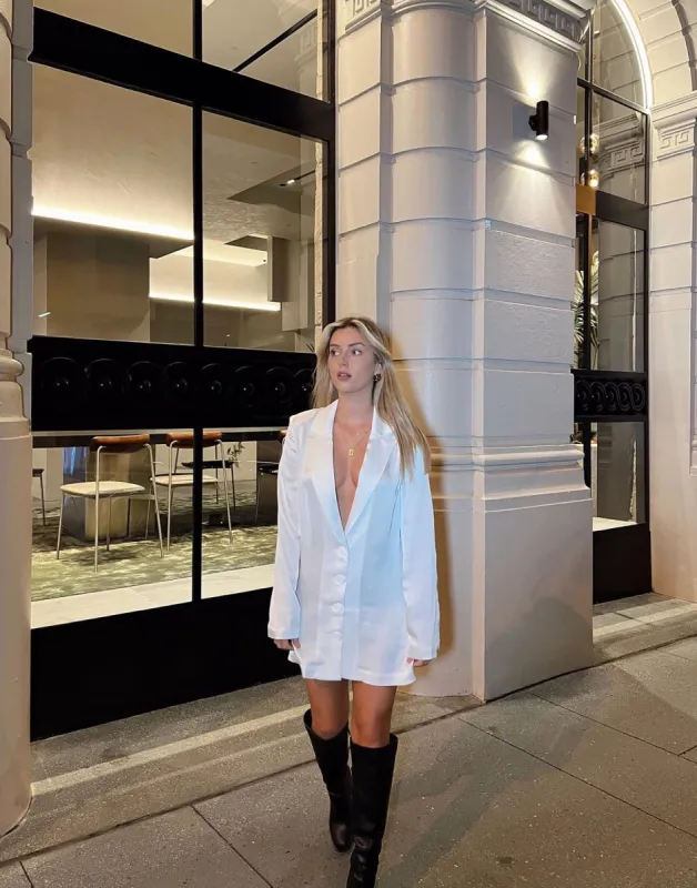 Xenia Mini Dress (White) sold by Charcoal Clothing