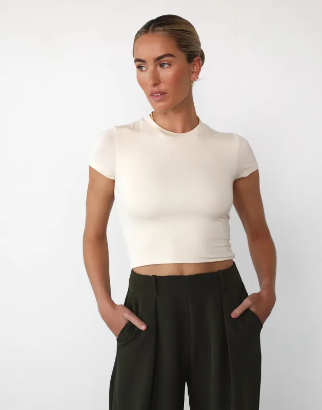 Nighthawk Jersey Tee (Cream) sold by Charcoal Clothing