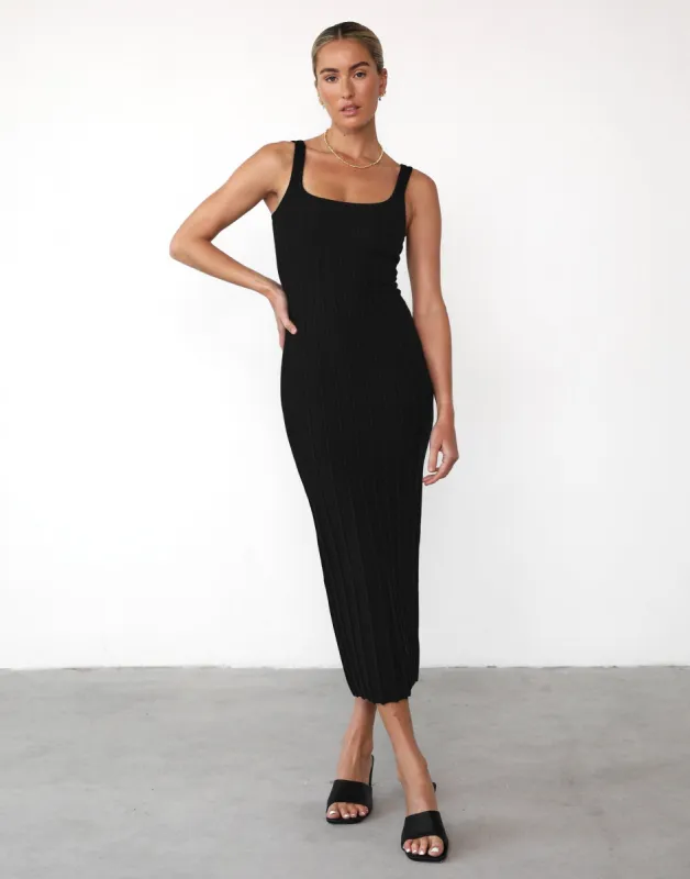 Ephemeral Maxi Dress (Black) sold by Charcoal Clothing