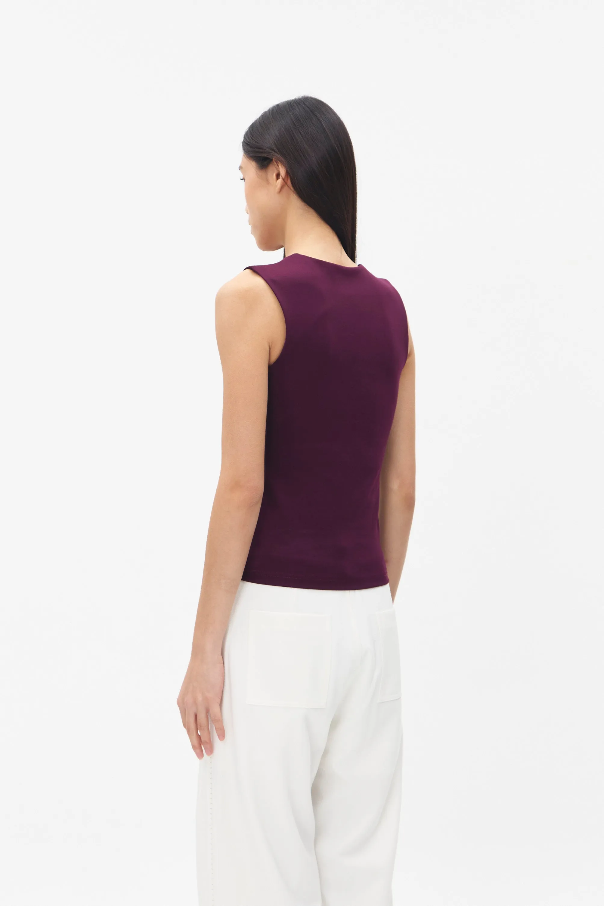 YSABEL TANKTOP MAROON sold by Callie Cotton product image thumbnail 4