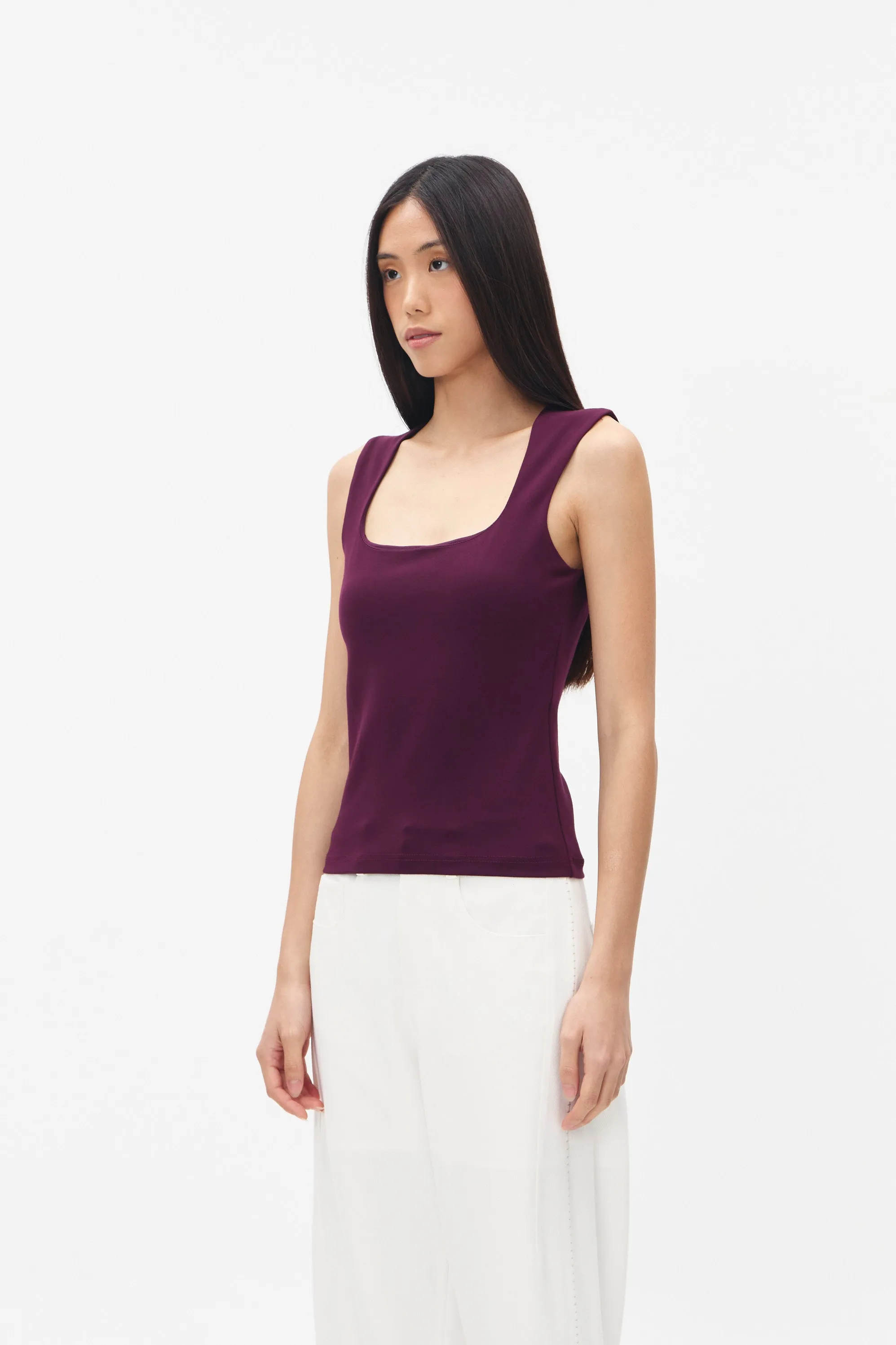 YSABEL TANKTOP MAROON sold by Callie Cotton product image thumbnail 3