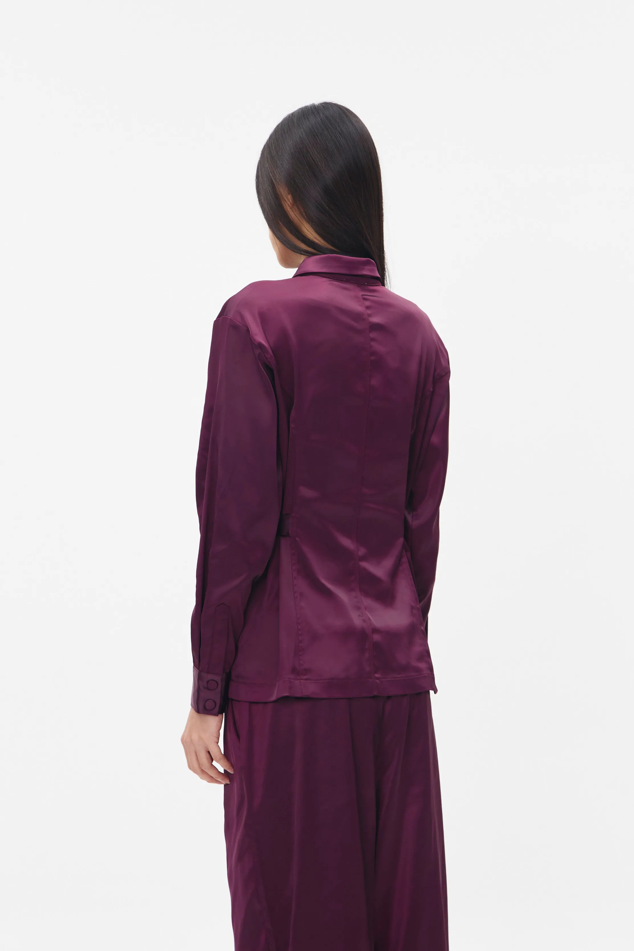 PHOEBE SHIRT MAROON sold by Callie Cotton product image thumbnail 4