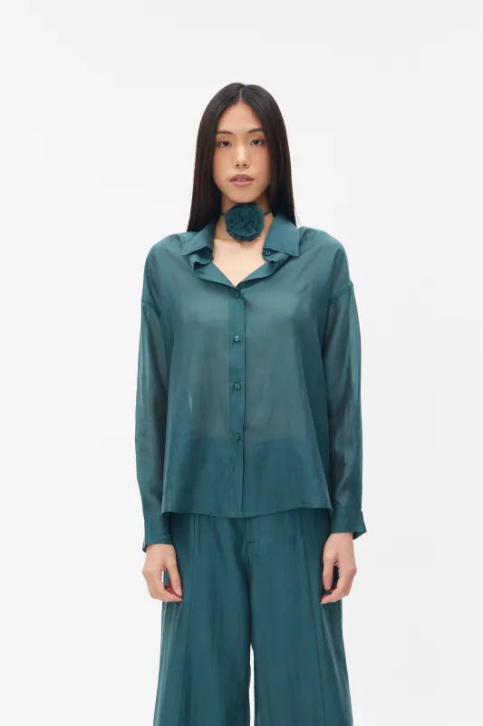 PASCAL SHIRT EMERALD sold by Callie Cotton