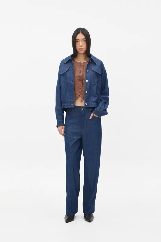 ALBA JACKET BLUE made by Callie Cotton