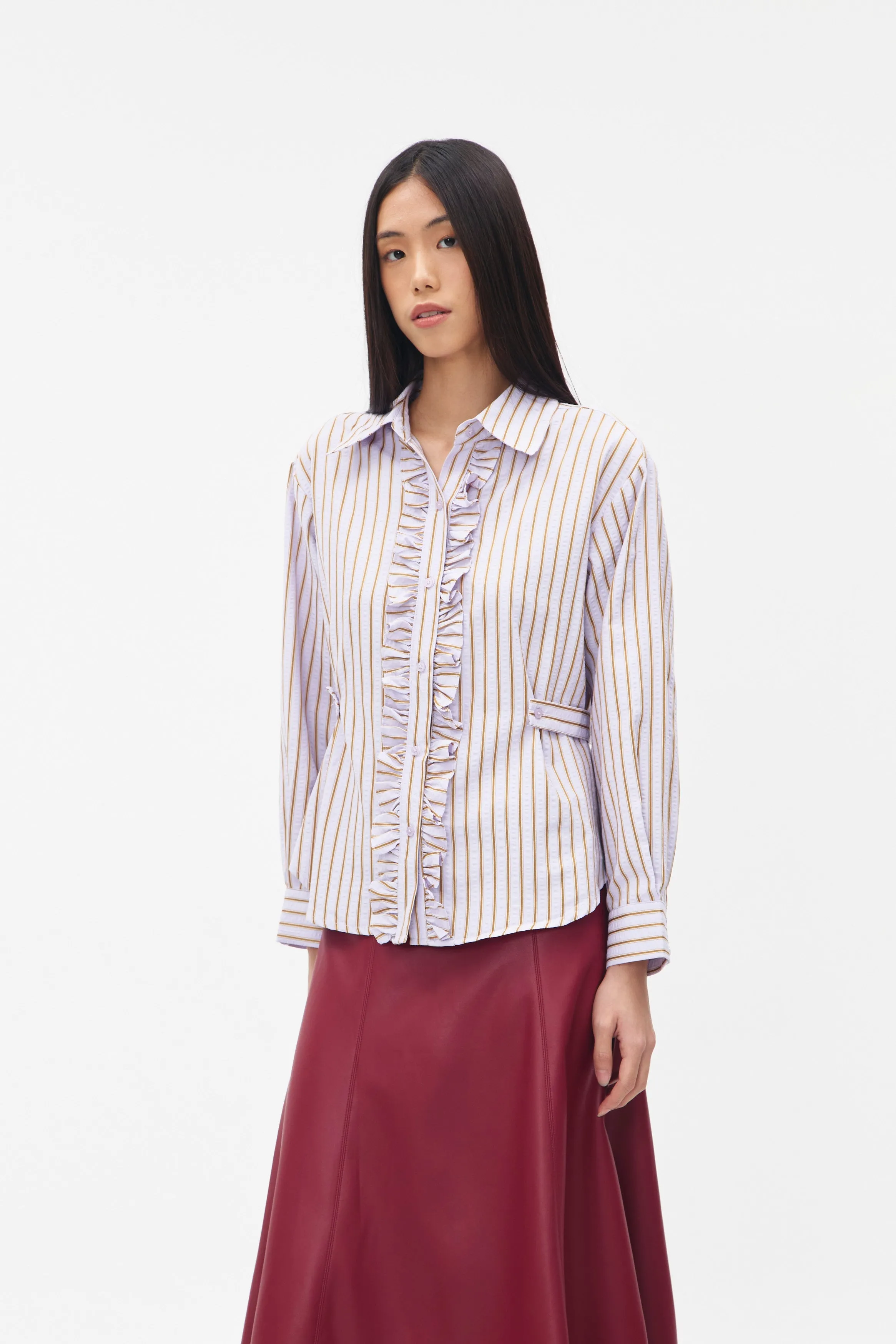 ARLEN SHIRT PURPLE sold by Callie Cotton product image thumbnail 3
