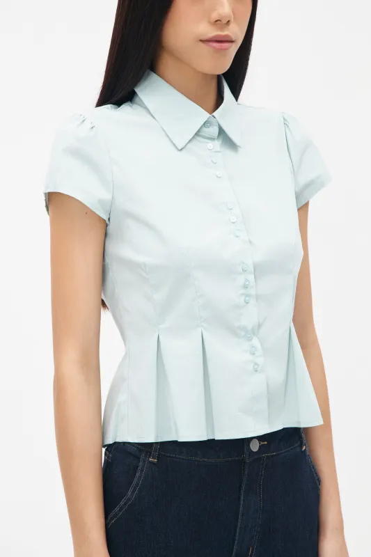 ESME TOP GREEN sold by Callie Cotton