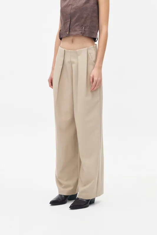 LUCIEN PANTS BEIGE made by Callie Cotton