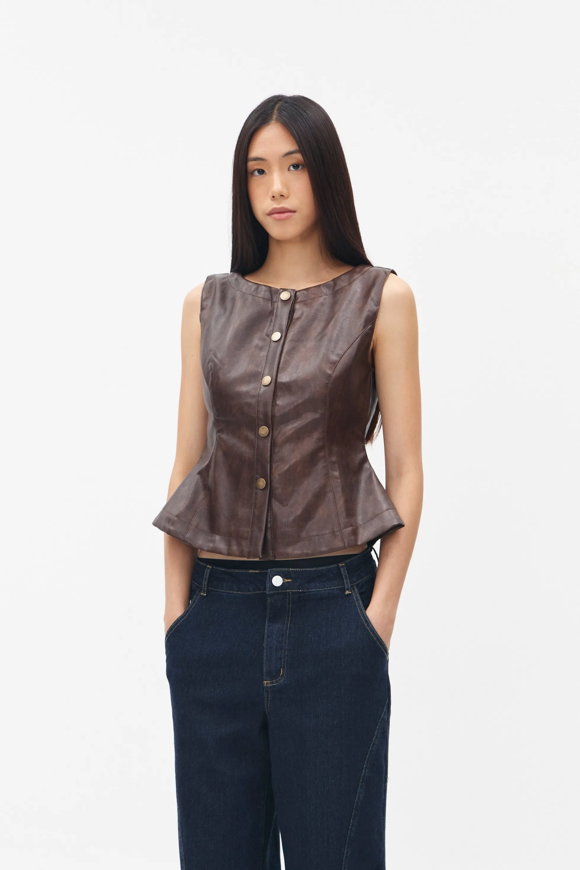 PIERRE TOP BROWN sold by Callie Cotton product image thumbnail 3