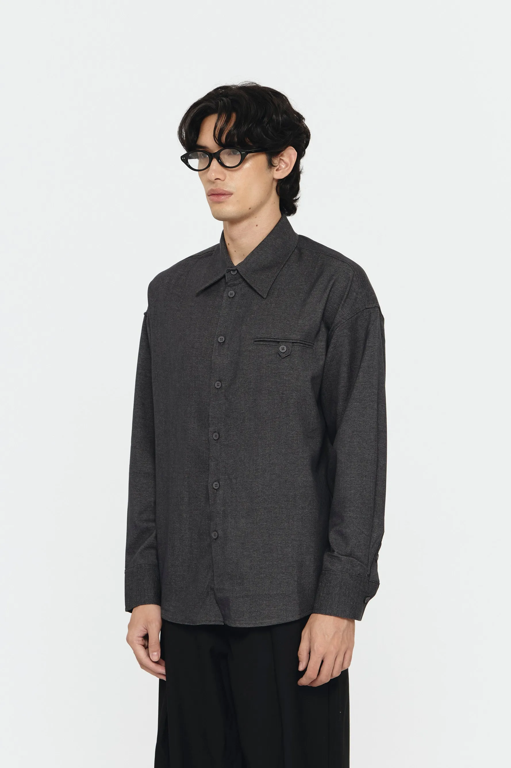 ESTORIL SHIRT DARK GREY sold by Callie Cotton product image thumbnail 4