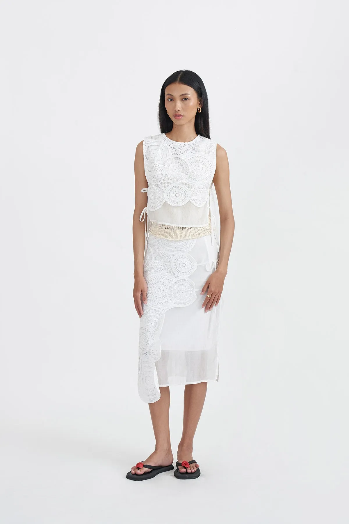 ROSETTE VEST WHITE sold by Callie Cotton product image thumbnail 4