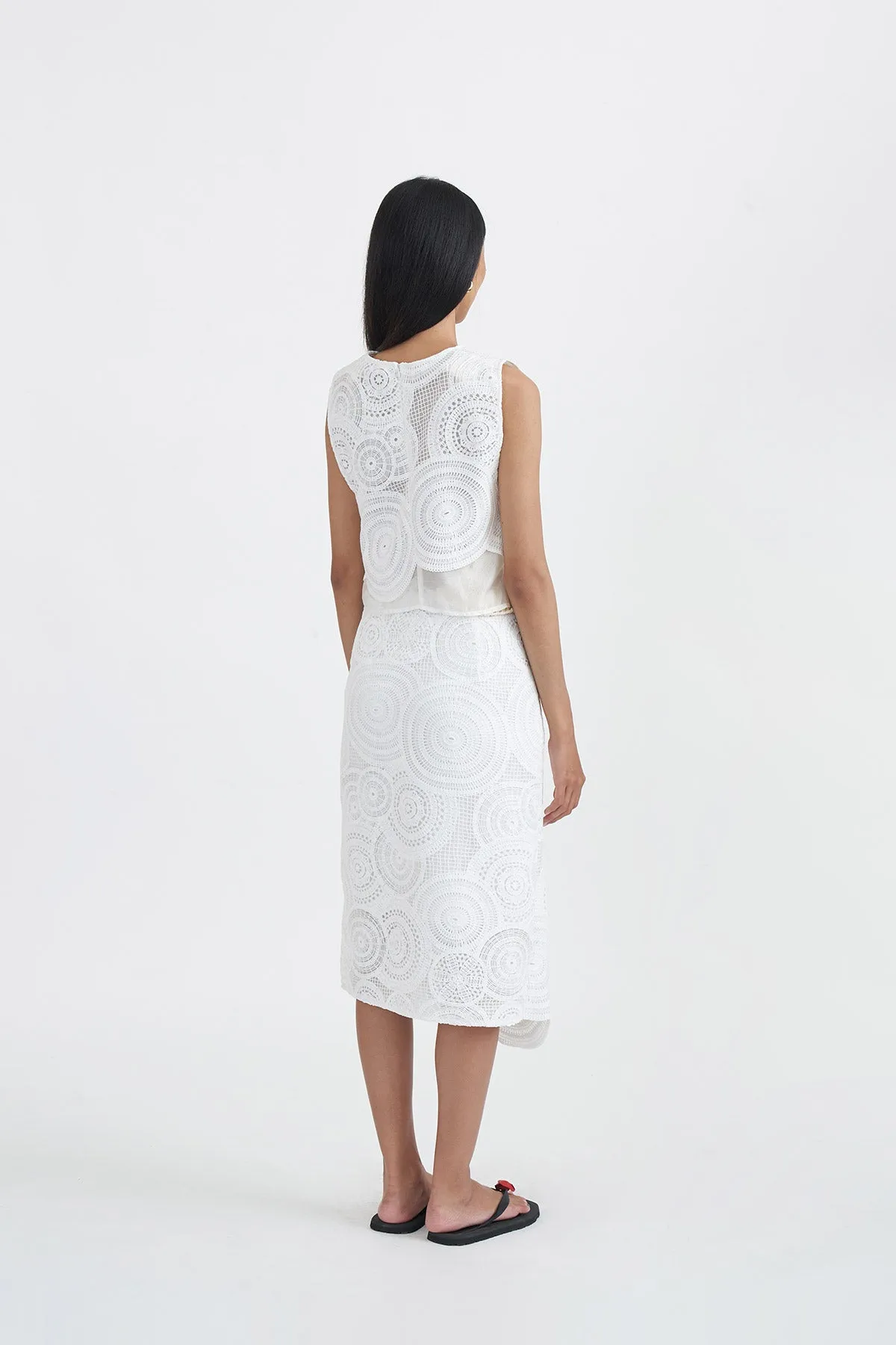 ROSETTE VEST WHITE sold by Callie Cotton product image thumbnail 5