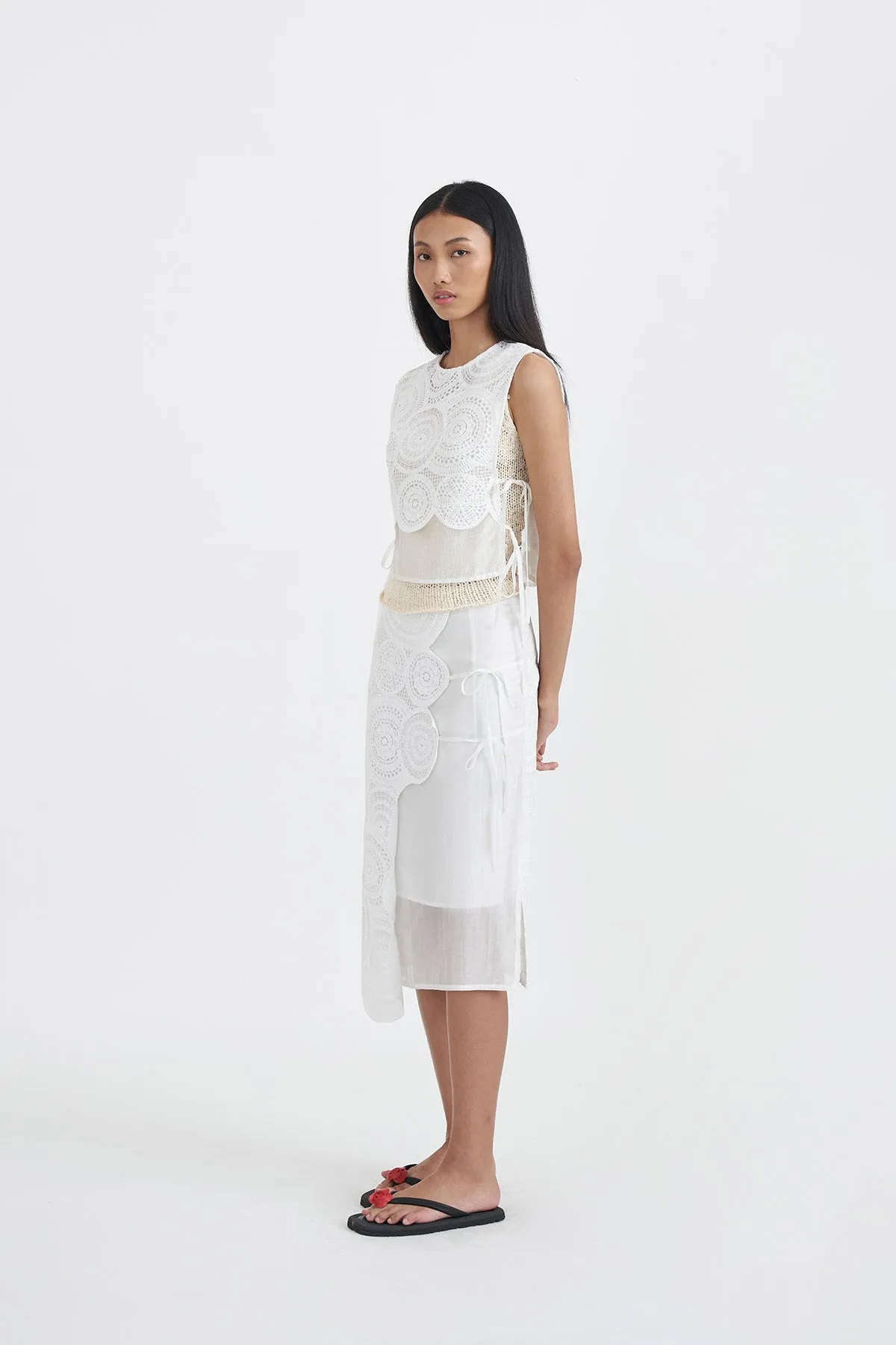 ROSETTE VEST WHITE sold by Callie Cotton product image thumbnail 2