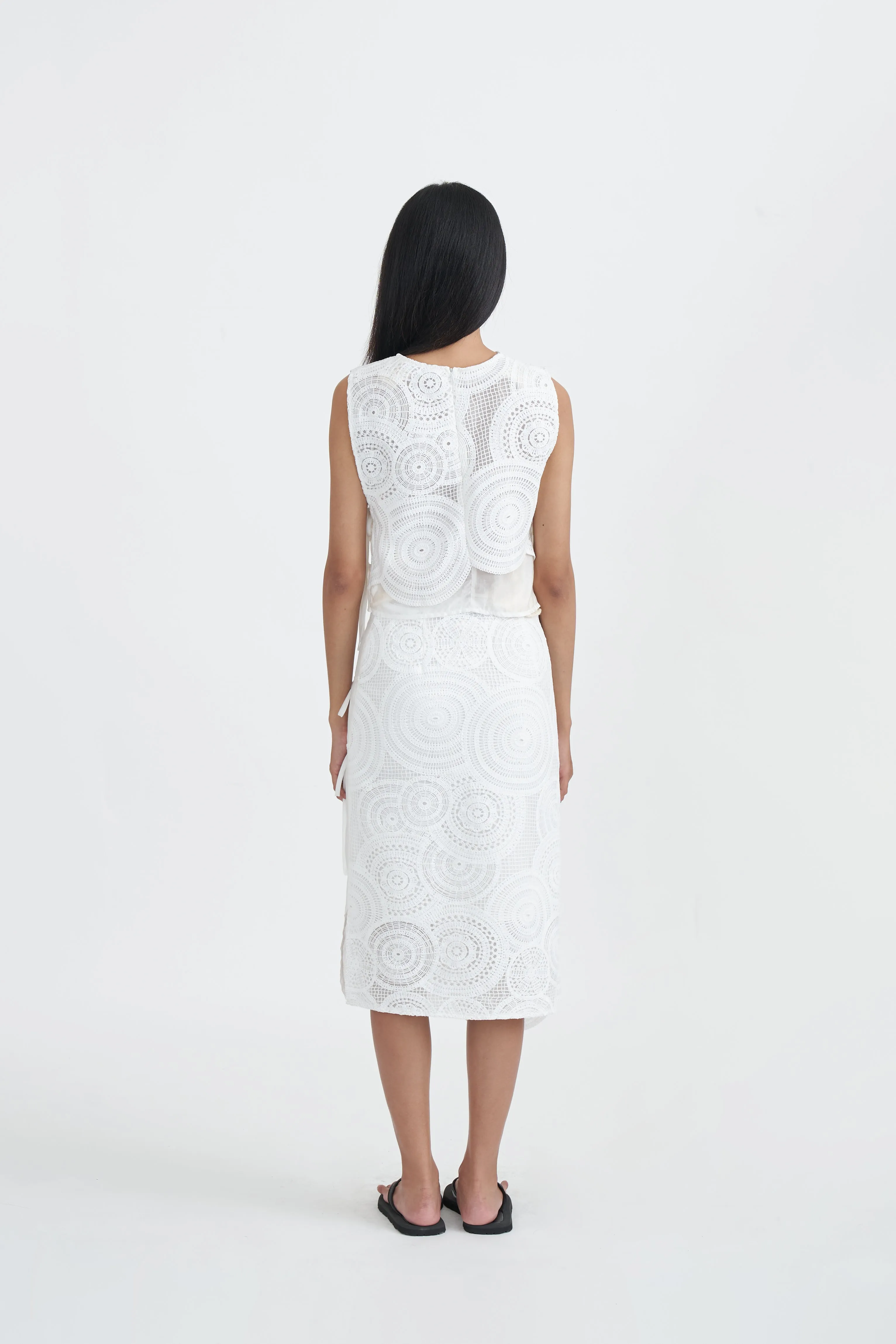 ROSETTE SKIRT WHITE sold by Callie Cotton product image thumbnail 5