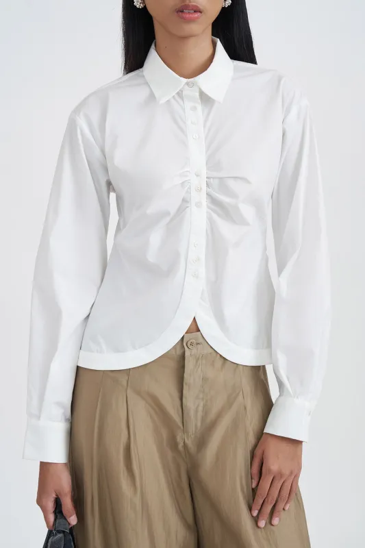 ARCADIA SHIRT WHITE sold by Callie Cotton