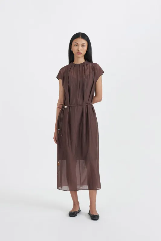 ECHOES DRESS BROWN sold by Callie Cotton