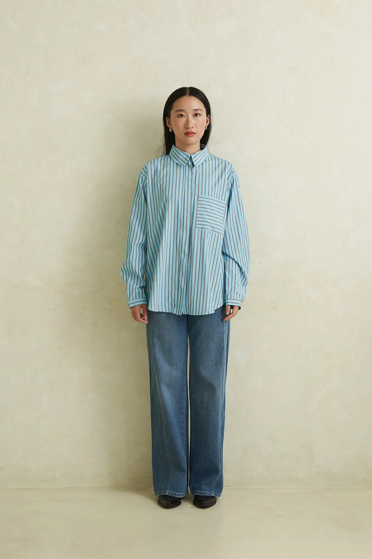 SPLASH SHIRT BLUE sold by Callie Cotton product image thumbnail 3