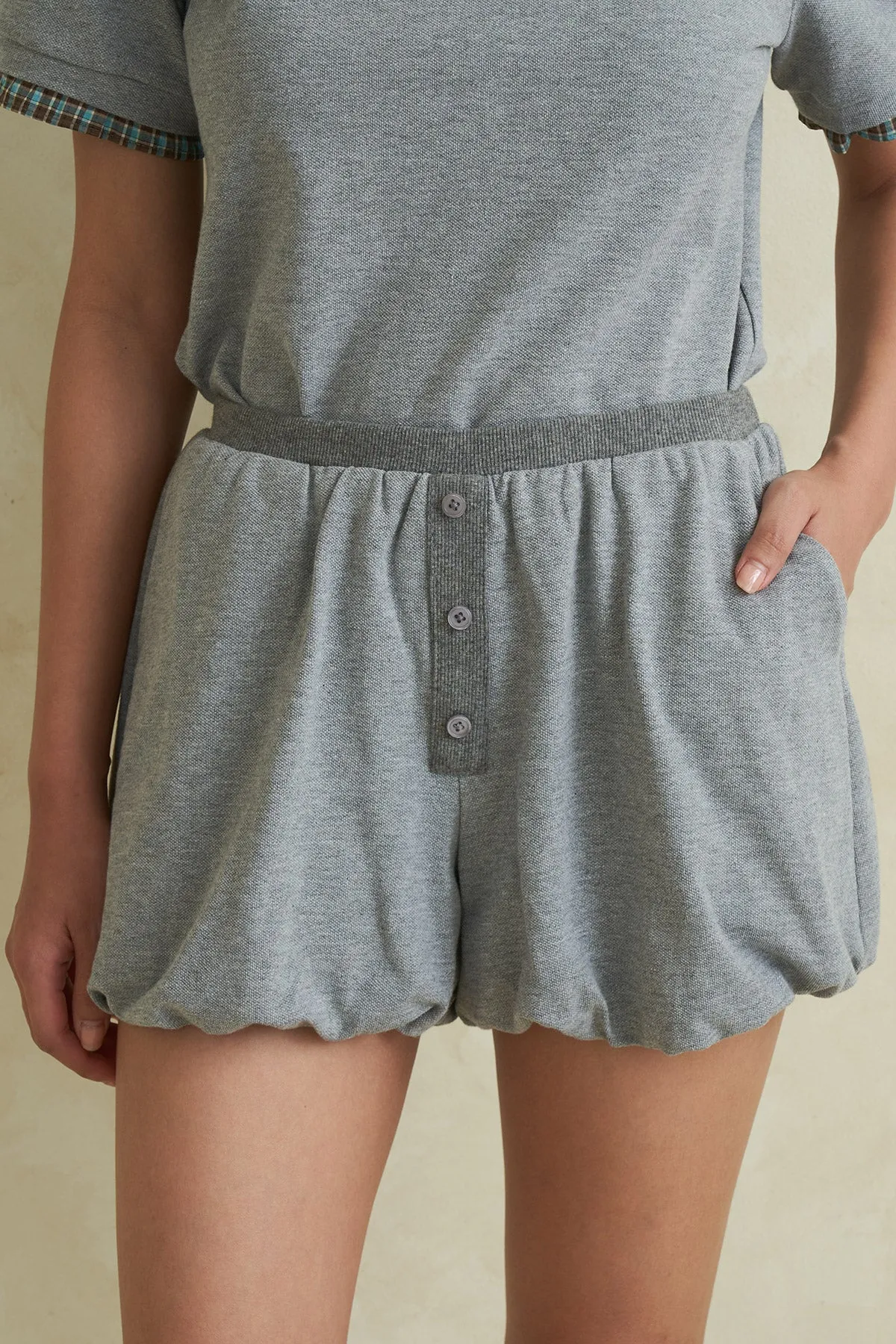 ZENNIA SHORTS GREY sold by Callie Cotton product image thumbnail 4