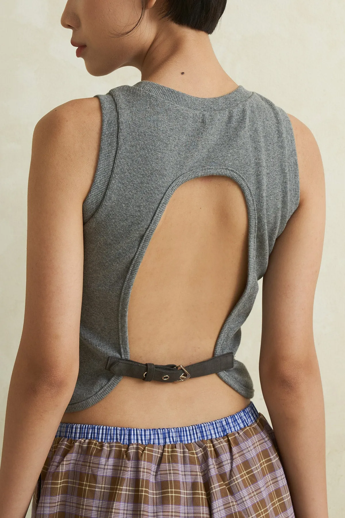 BLISS TANK GREY sold by Callie Cotton product image thumbnail 3