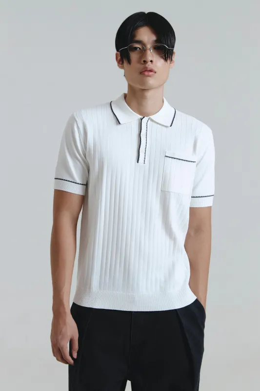 BAYONNE POLO SHIRT WHITE sold by Callie Cotton