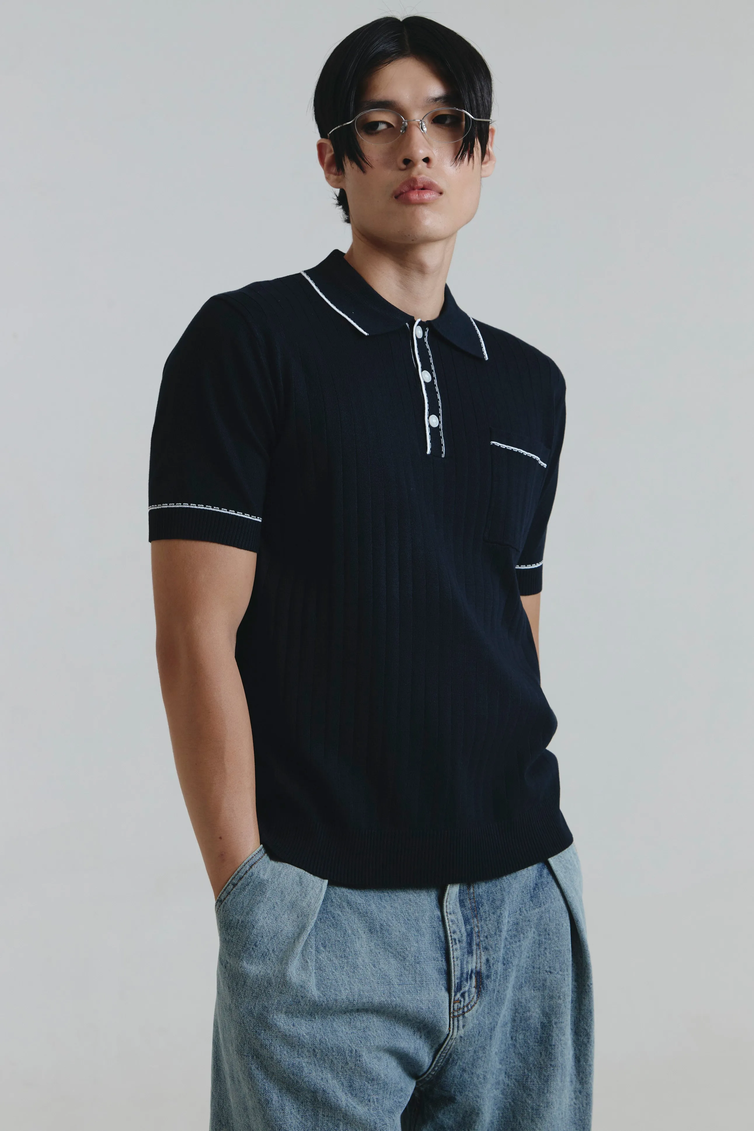 BAYONNE POLO SHIRT NAVY sold by Callie Cotton
