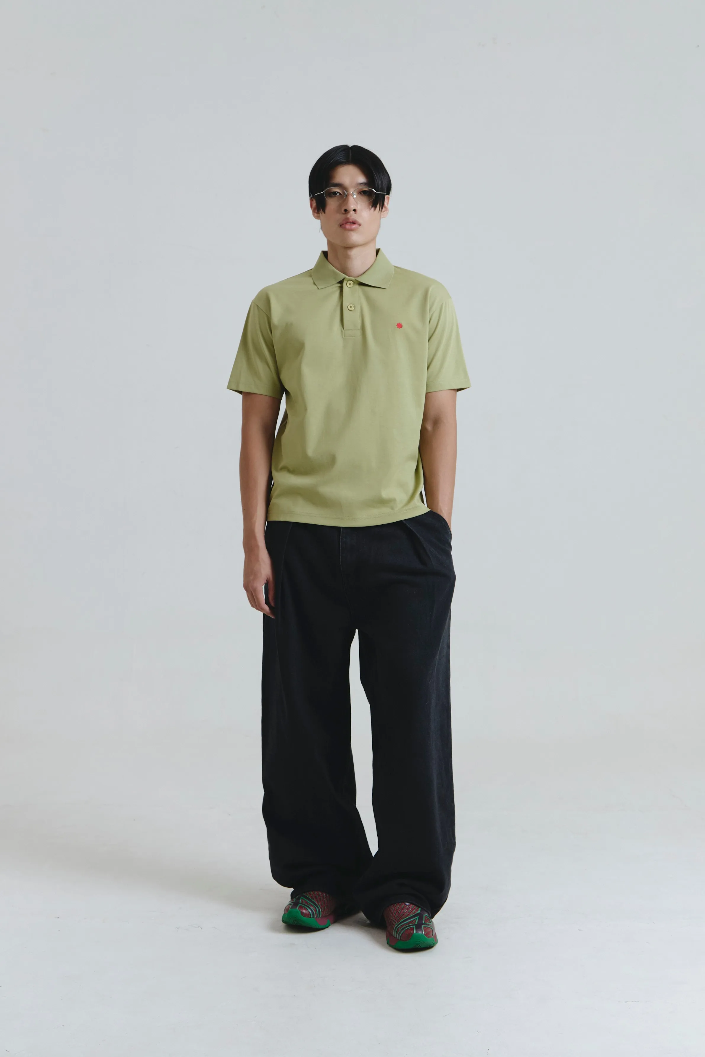 TWIZEL POLO SHIRT GREEN sold by Callie Cotton product image thumbnail 2