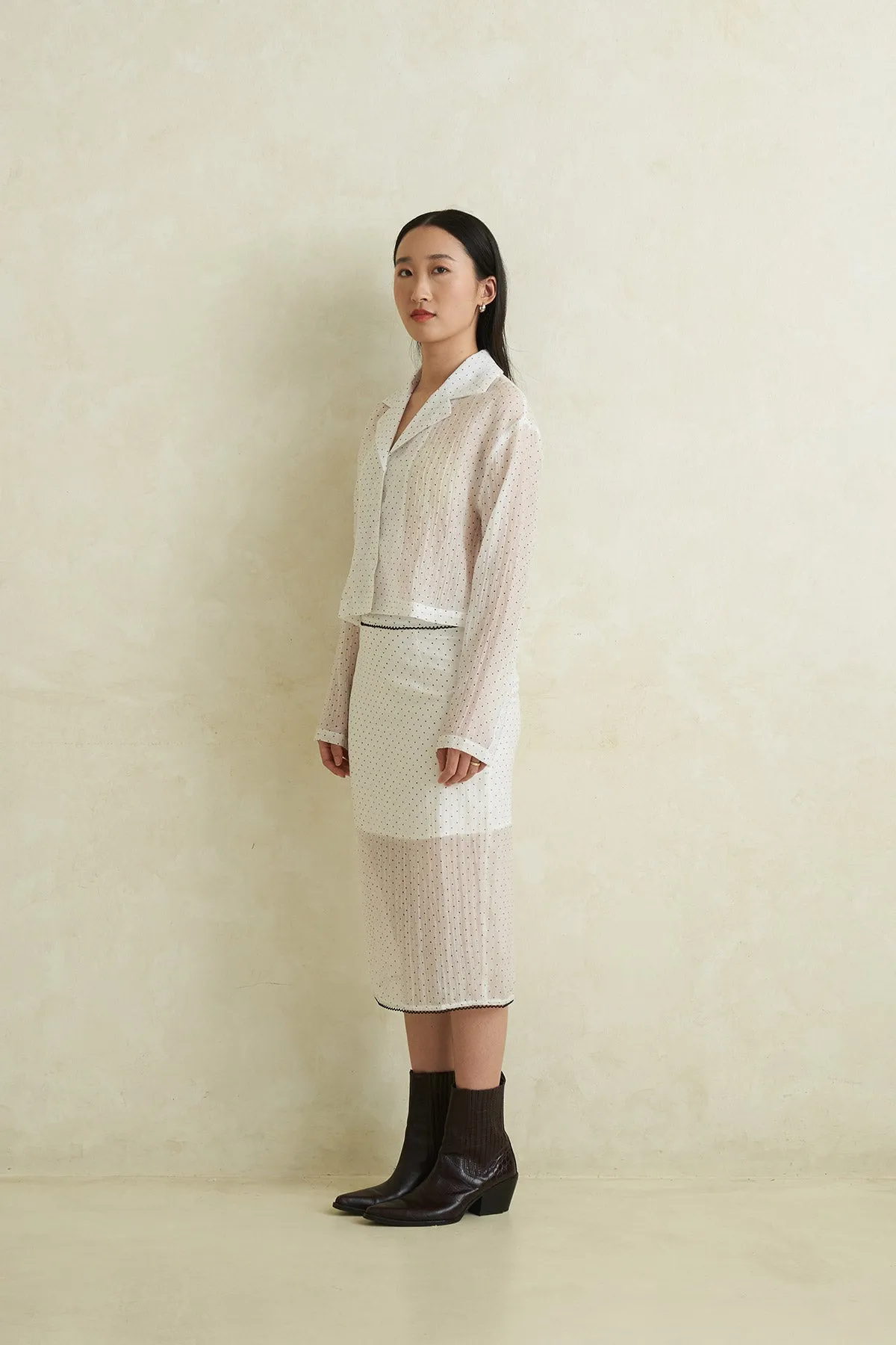 DEWDROP SHIRT WHITE sold by Callie Cotton product image thumbnail 3