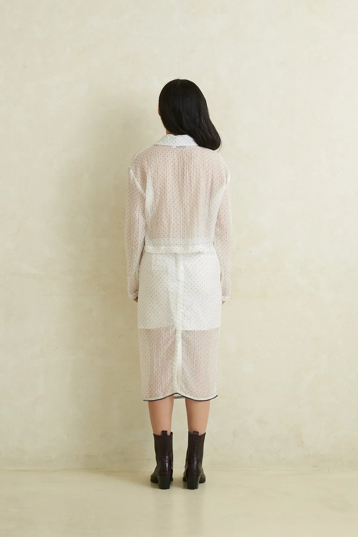 DEWDROP SHIRT WHITE sold by Callie Cotton product image thumbnail 4