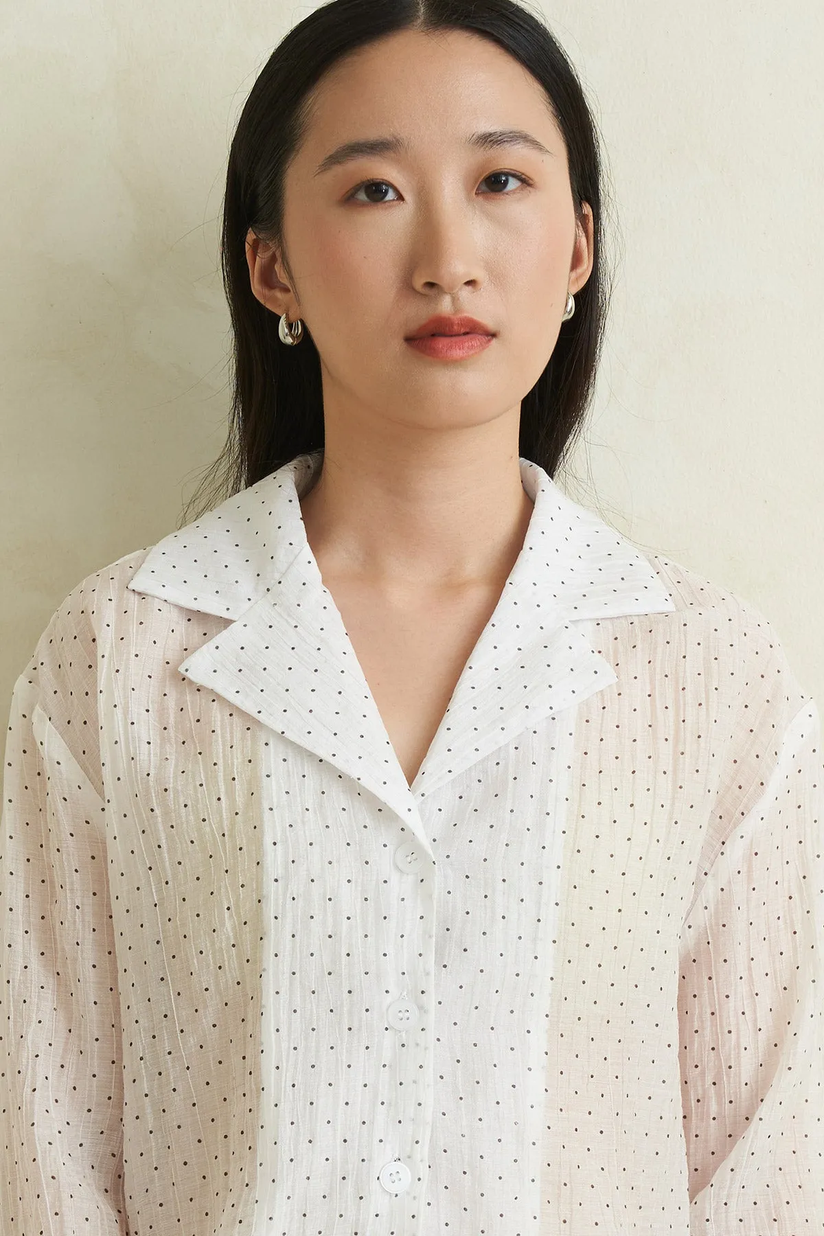 DEWDROP SHIRT WHITE sold by Callie Cotton