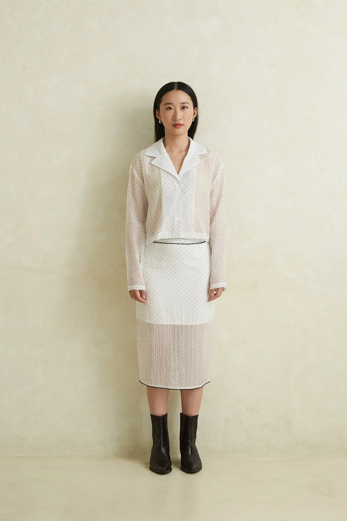 DEWDROP SHIRT WHITE sold by Callie Cotton product image thumbnail 2