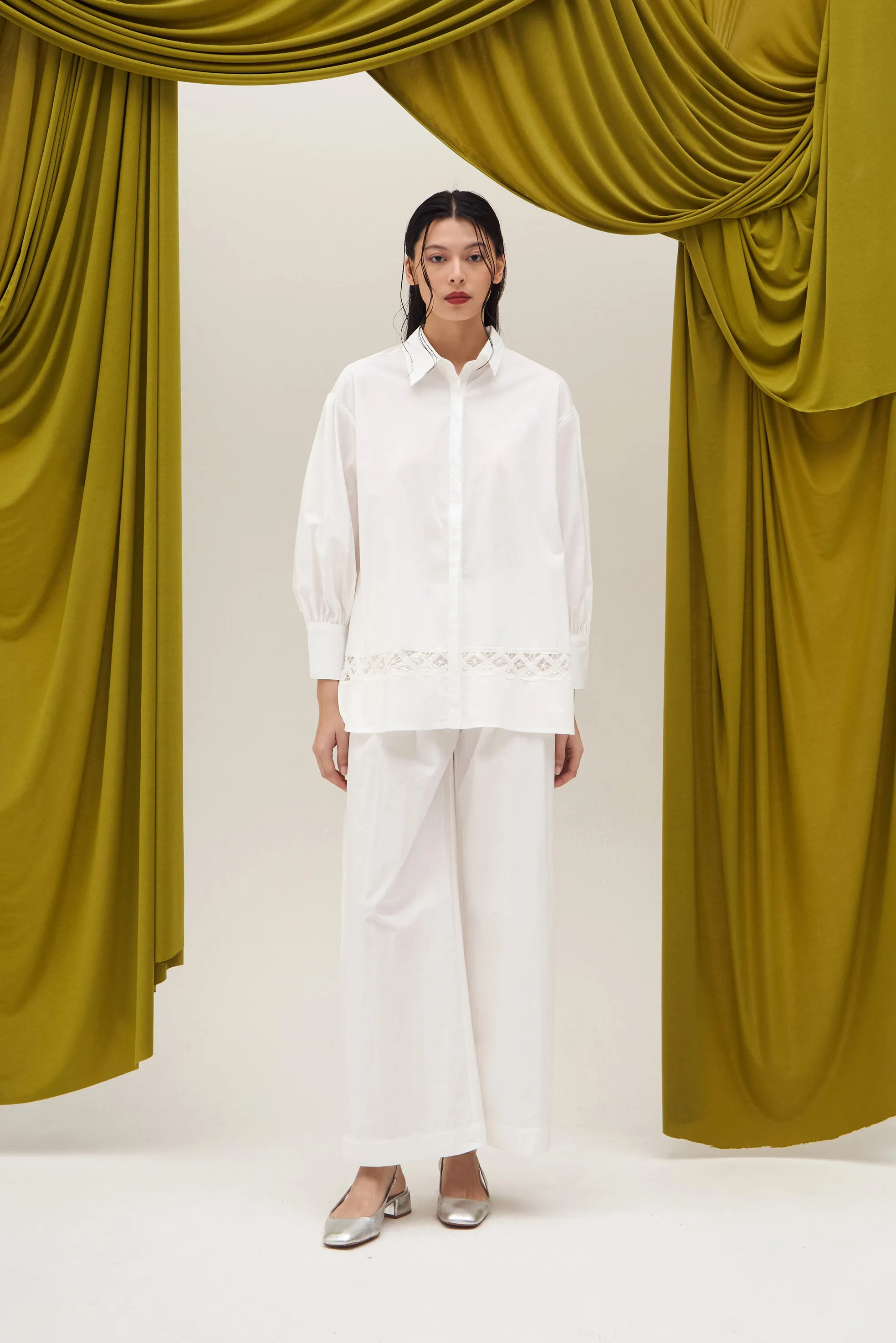 ELARUNE SHIRT WHITE sold by Callie Cotton product image thumbnail 2