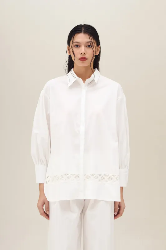 ELARUNE SHIRT WHITE sold by Callie Cotton