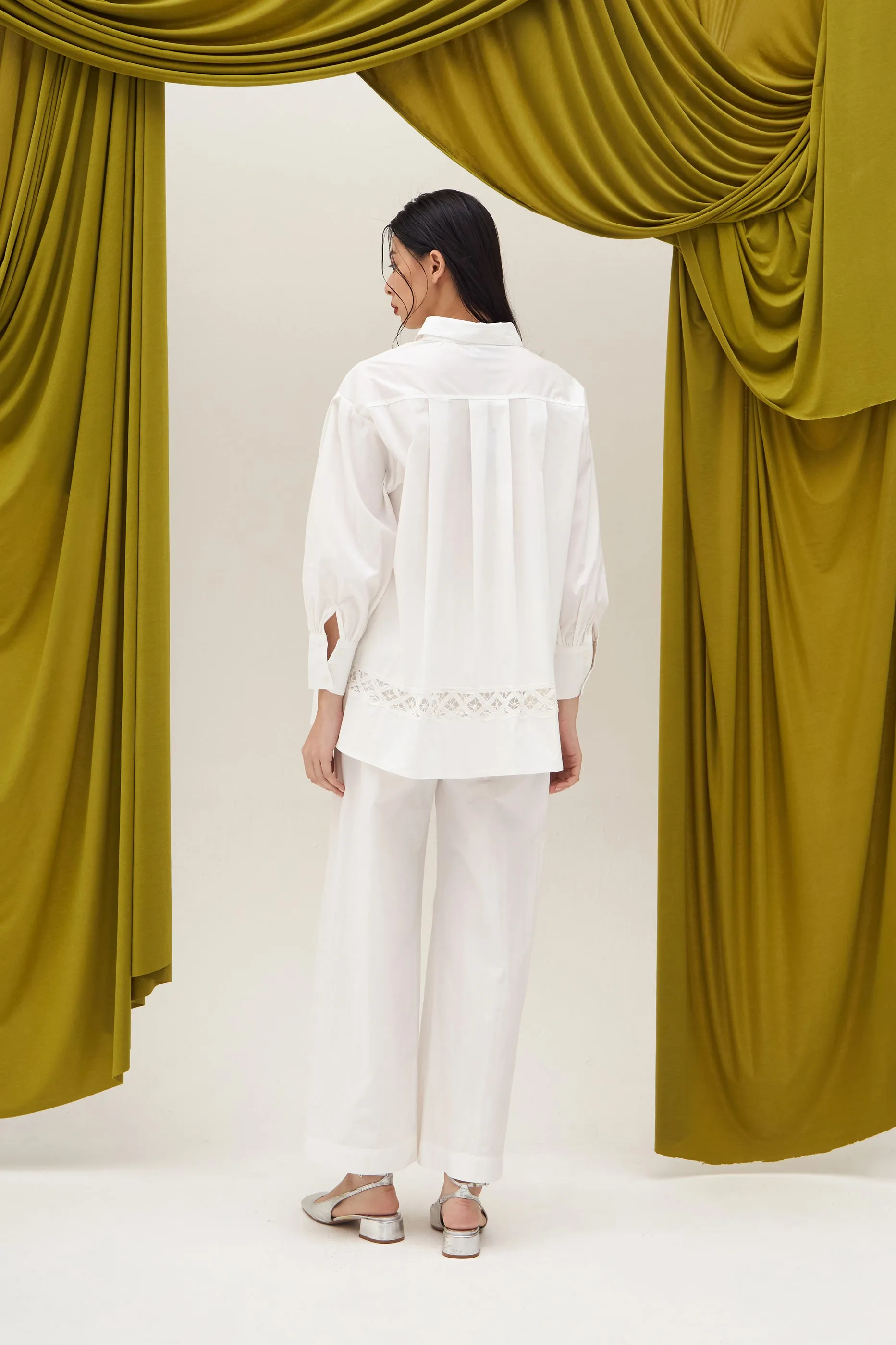 ELARUNE SHIRT WHITE sold by Callie Cotton product image thumbnail 4