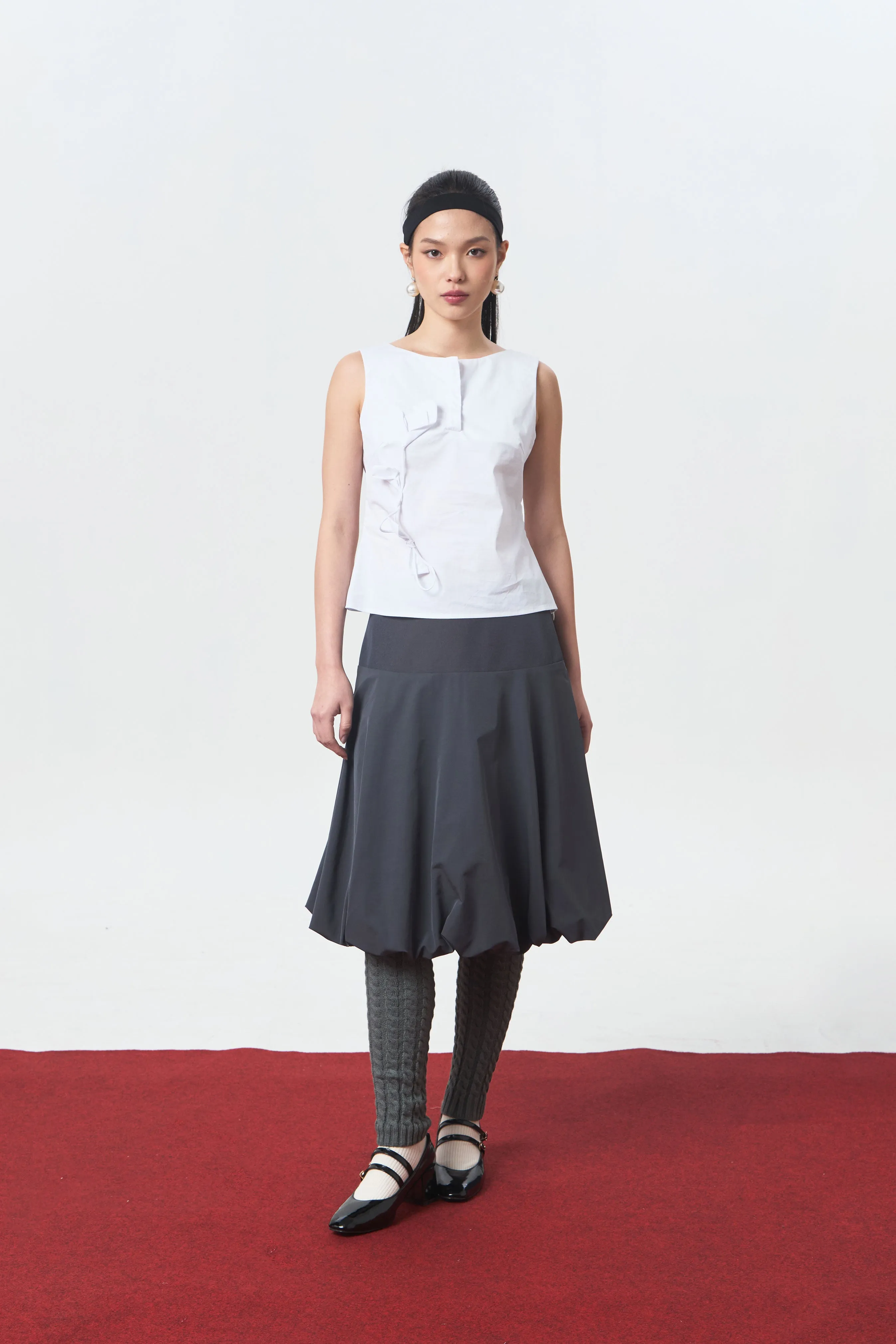PEBBLE SKIRT GREY - CALLIE FT. CISSYLIA sold by Callie Cotton product image thumbnail 5