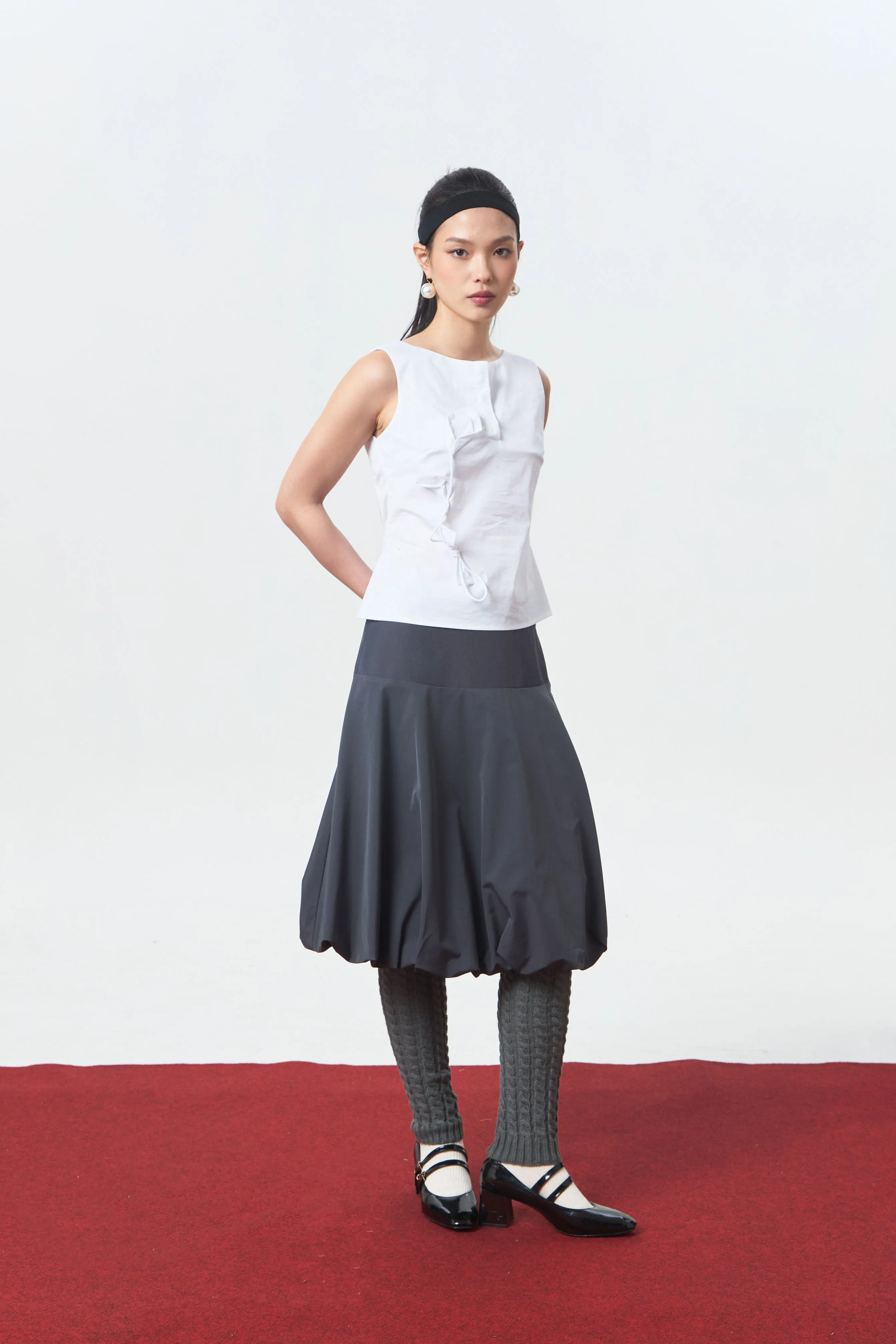 PEBBLE SKIRT GREY - CALLIE FT. CISSYLIA sold by Callie Cotton product image thumbnail 3