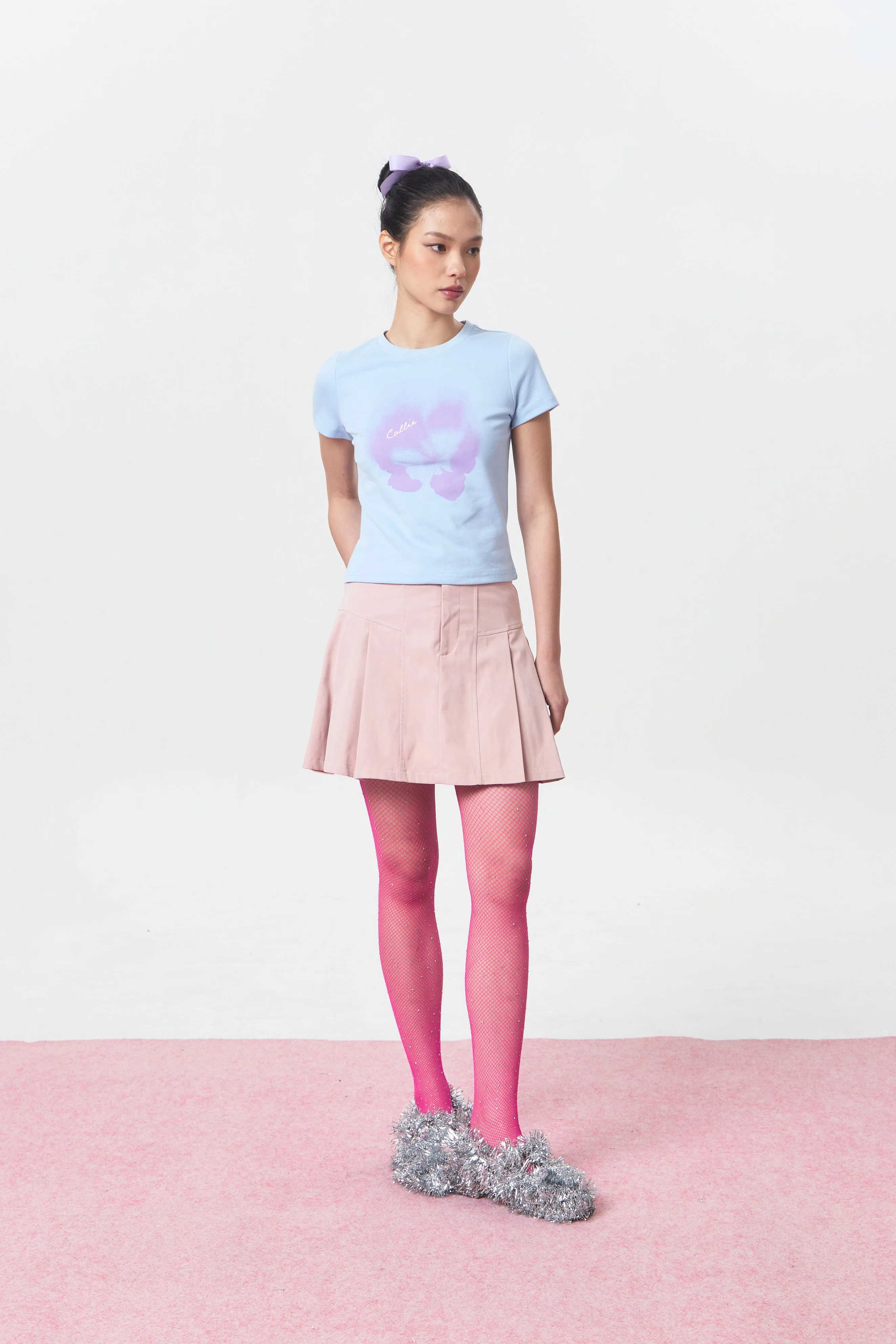 HIBISCUS TEE BLUE - CALLIE FT. CISSYLIA sold by Callie Cotton product image thumbnail 2