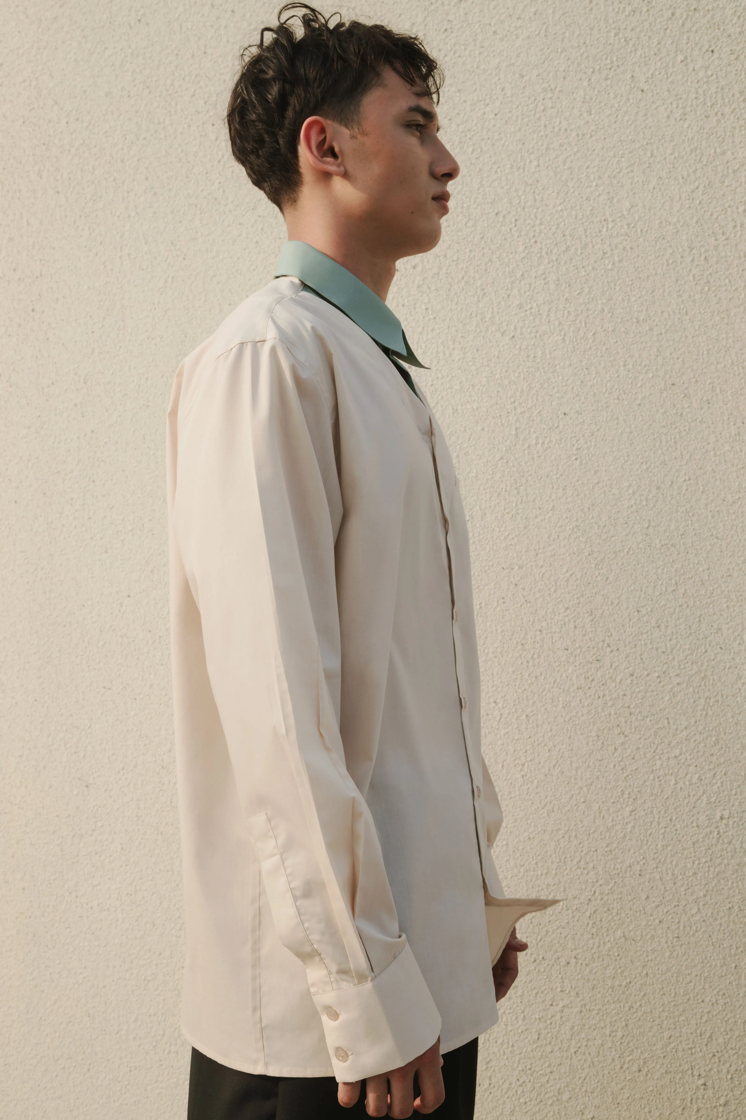 LEICESTER SHIRT BEIGE sold by Callie Cotton product image thumbnail 3