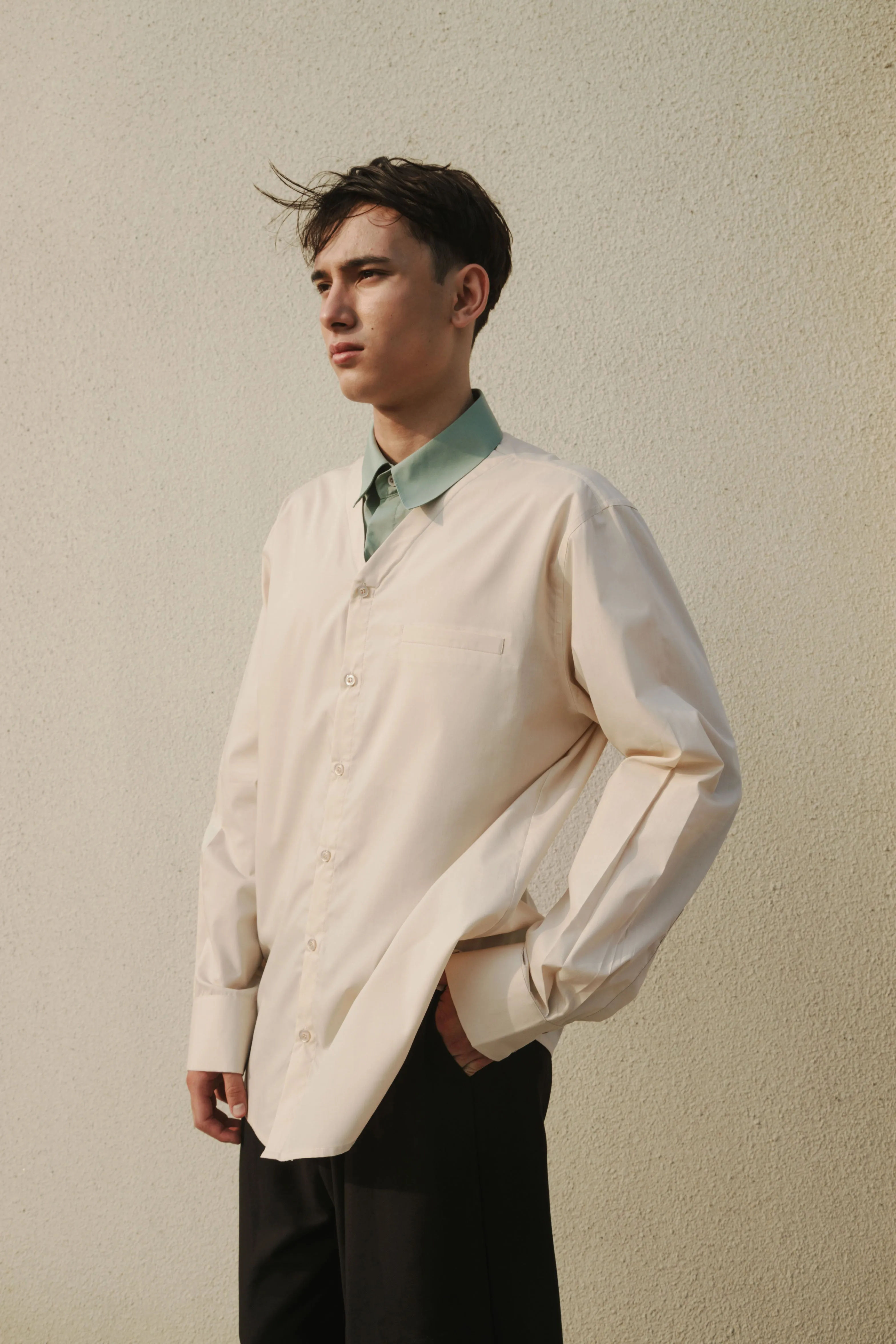 LEICESTER SHIRT BEIGE sold by Callie Cotton