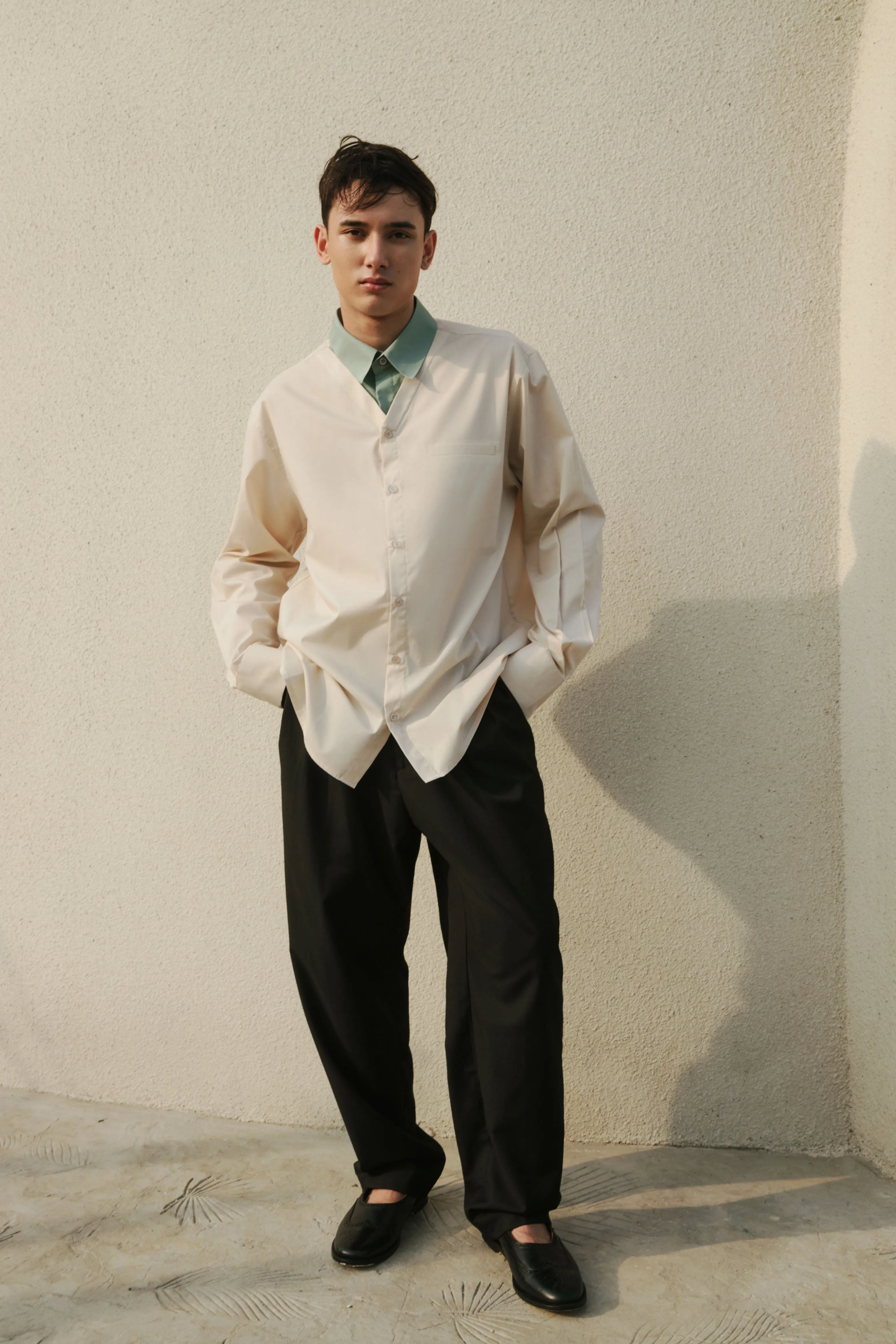 LEICESTER SHIRT BEIGE sold by Callie Cotton product image thumbnail 2