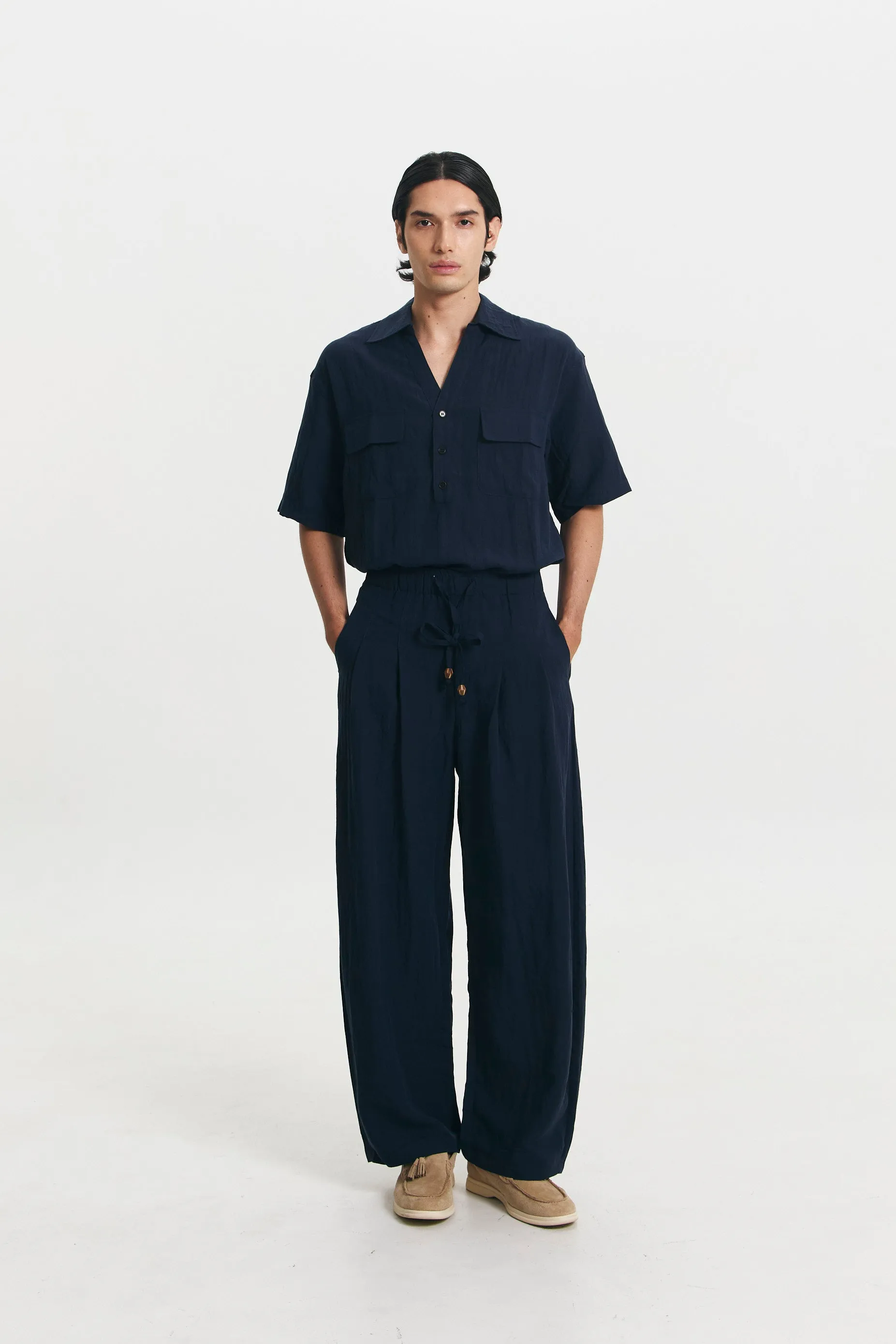 WINDSOR PANTS NAVY sold by Callie Cotton product image thumbnail 2