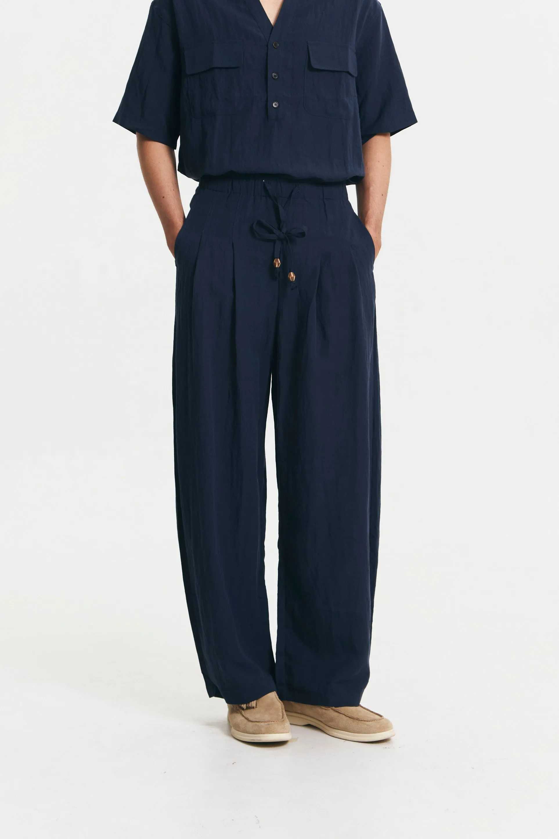 WINDSOR PANTS NAVY sold by Callie Cotton