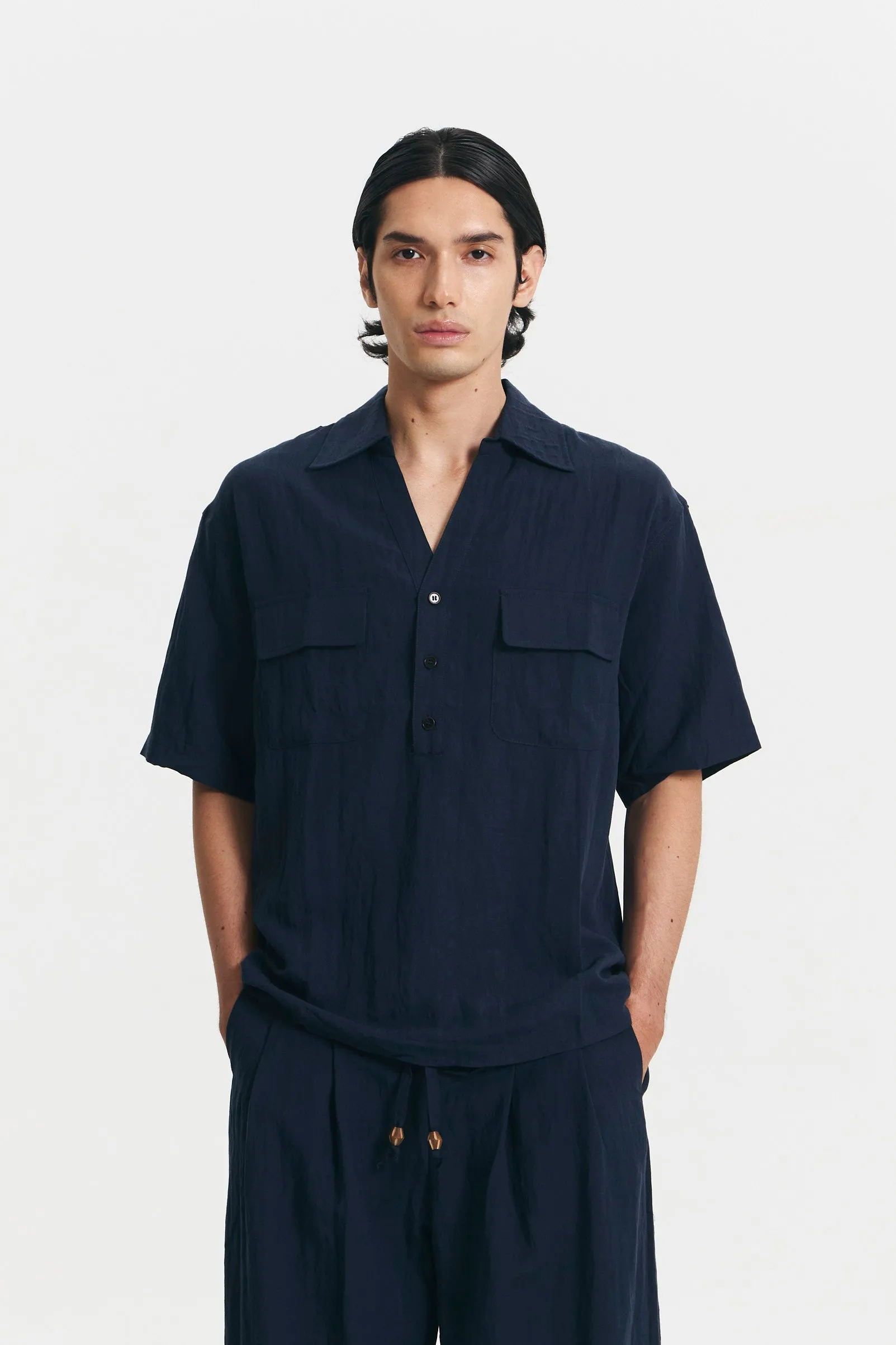 WINDSOR SHIRT NAVY sold by Callie Cotton