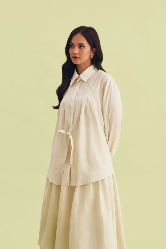 RADIANT SHIRT BEIGE - CALLIE FT. IRANI VIANZA made by Callie Cotton
